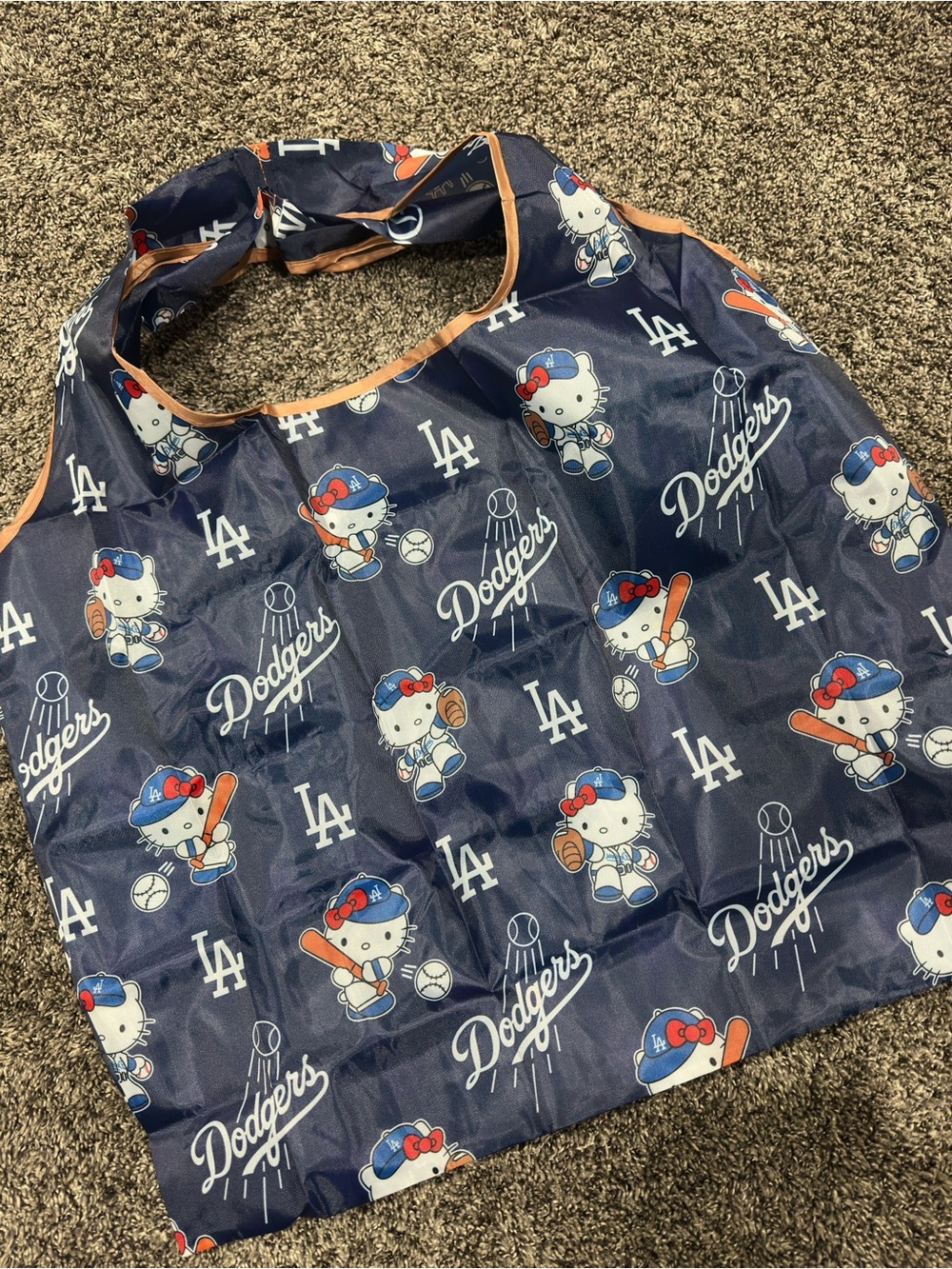 Hello Kitty x Dodgers Navy reusable bag